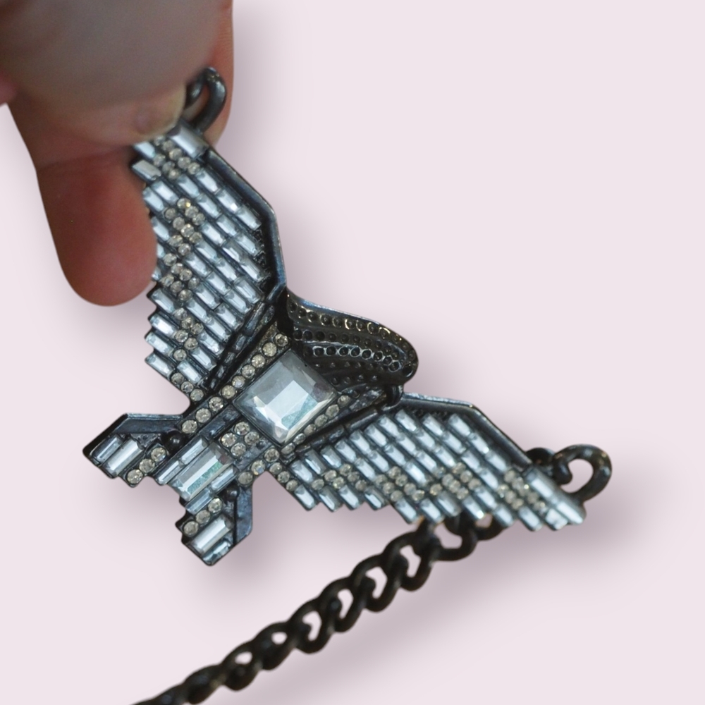 Rhinestone Eagle Nechlace - Picture 6 of 9